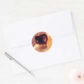 Pasgeboren kuiken (2) ronde sticker (Envelop)