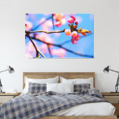 Pasgeboren Kurenai Sakura Bloemen En De Blauwe Luc Canvas Afdruk (Insitu (Slaapkamer))
