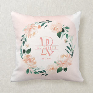 Pasgeboren meisje gepersonaliseerde baby keepsakes kussen