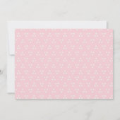 Pasgeboren Meisjesnaam Roze Script Overlay Geboort Aankondiging (Achterkant)