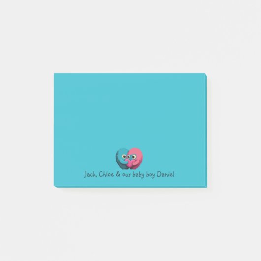 Pasgeboren Monster Ouders Post-it® Notes (Voorkant)