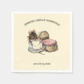 Pasgeboren muis en moeder Baby shower Servet (Voorkant)