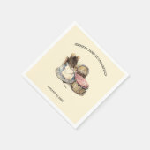 Pasgeboren muis en moeder Baby shower Servet (Hoek)