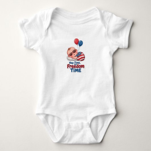 Pasgeboren Patriottische Baby Uitrusting – Eerste Romper (Voorkant)
