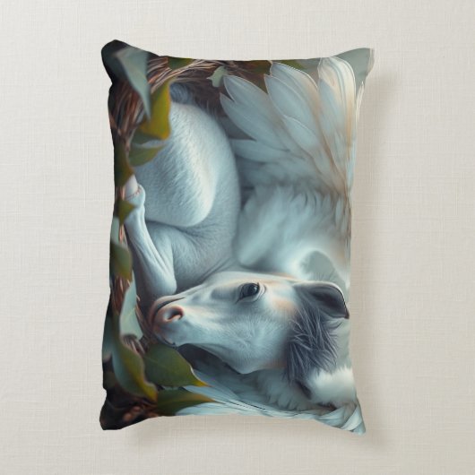 Pasgeboren Pegasus veulen Accent Kussen (Achterkant (Verticaal))