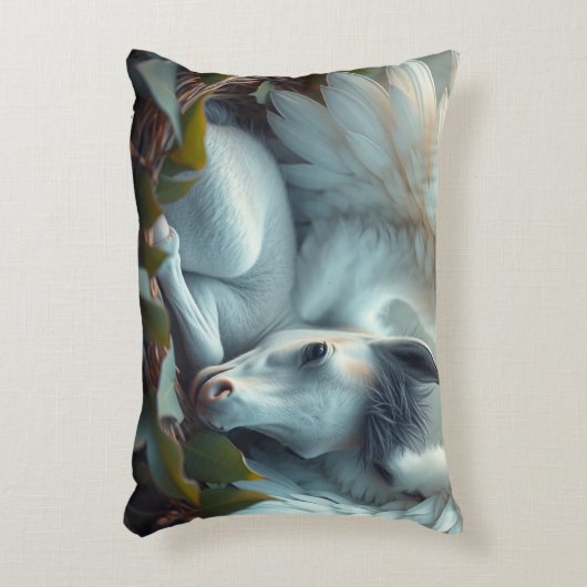 Pasgeboren Pegasus veulen Accent Kussen (Voorkant(Verticaal))