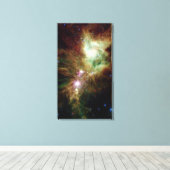 Pasgeboren sterren in het kerstboomcluster canvas afdruk (Insitu (Houten vloer))