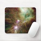 Pasgeboren sterren in het kerstboomcluster muismat (Met muis)