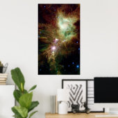 Pasgeboren sterren in het kerstboomcluster poster (Thuiskantoor)