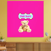 Pasgeboren Teddybeerontwerp Canvas Afdruk (Insitu (Woonkamer))