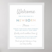 Pasgeboren teken, handen wassen poster (Voorkant)