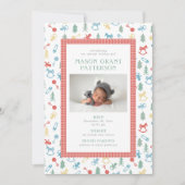 Pasgeboren vakantiefoto kleurrijk feestdagenkaart (Voorkant)