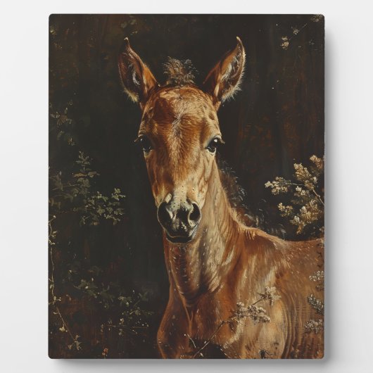 Pasgeboren veulen schilderij fotoplaat (Voorkant)