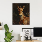 Pasgeboren veulen schilderij poster (Thuiskantoor)