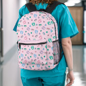 Pasgeboren voetafdrukken Binkies en ID-patroon Bedrukte Rugzak