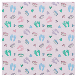 Pasgeboren voetafdrukken Binkies en ID-patroon Stof
