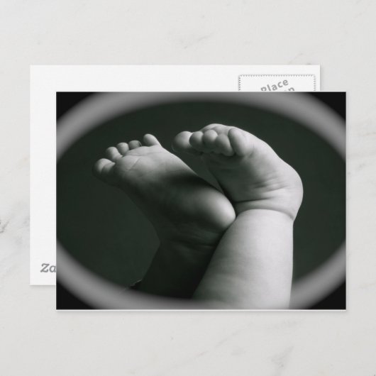 pasgeboren voeten briefkaart (Voorkant / Achterkant)