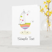 Pasgeboren Wieg Kaart (Gele Bloem)