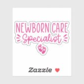 Pasgeboren zorgspecialist, Baby zorgspecialist Sticker (Vel)