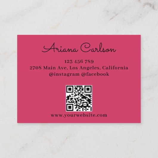 Pasgeboren zorgspecialist neonatoloog QR-code Visitekaartje (Achterkant)