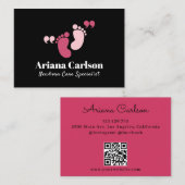 Pasgeboren zorgspecialist neonatoloog QR-code Visitekaartje (Voorkant / Achterkant)