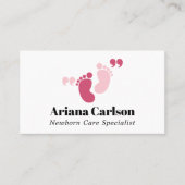 Pasgeboren zorgspecialist neonatoloog visitekaartje (Voorkant)