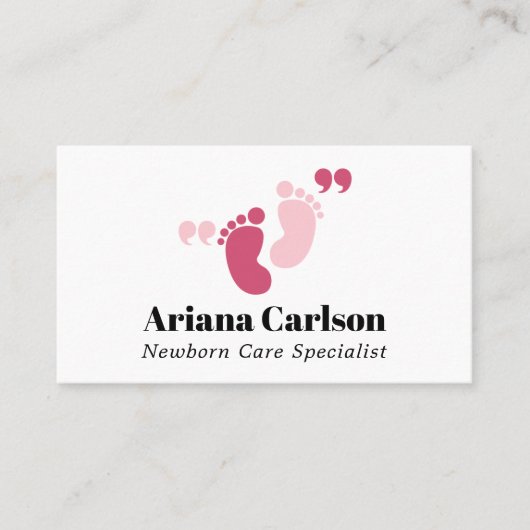 Pasgeboren zorgspecialist neonatoloog visitekaartje (Voorkant)
