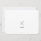 Pasgeborene Bunny Ears-fotokaart Feestdagenkaart (Achterkant)