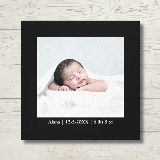 Pasgeborene | Eén foto | Custom Canvas Afdruk