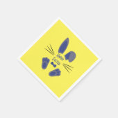 Pasgeborene Happy Paasblauw en geel Servet (Hoek)