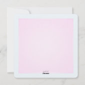 Pasgeborene roze foto geboorteaankondiging feestdagenkaart (Achterkant)