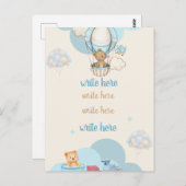 pasgeborenen - bekendmakingskaarten briefkaart (Voorkant / Achterkant)