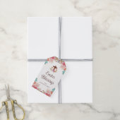 Pasgeborenen Elegant Floral Cross Cadeaulabel (Met Touw)