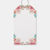 Pasgeborenen Elegant Floral Cross Cadeaulabel (Achterkant)