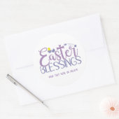 Pasgeborenen, elegante typografie ronde sticker (Envelop)