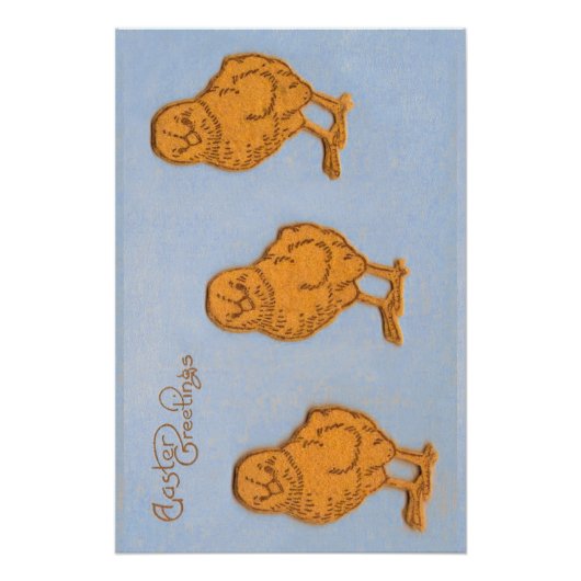 Pasgeborenen en kippen blauw perfect poster (Voorkant)