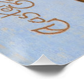 Pasgeborenen en kippen blauw perfect poster (Hoek)