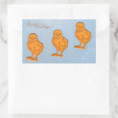 Pasgeborenen en kippen blauw rechthoekige sticker (Tas)