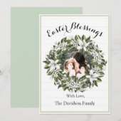 Pasgeborenen Floral Fotokaart Feestdagenkaart (Voorkant / Achterkant)