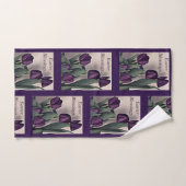 Pasgeborenen met donkere Paarse Tulpen Bad Handdoek (Handdoek)