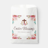 Pasgeborenen met Floral Cross Bedankzakje (Voorkant)