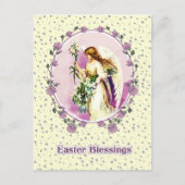 Pasgeborenen  om Angel te bidden Feestdagenkaart (Voorkant)