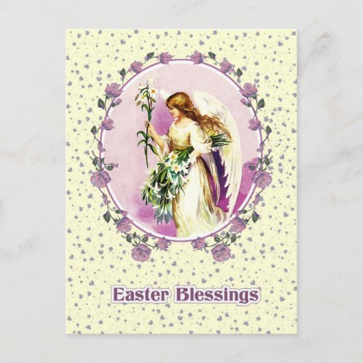 Pasgeborenen  om Angel te bidden Feestdagenkaart (Voorkant)