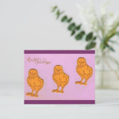 Pasgeborenen Paars Feestdagenkaart (Staand voorkant)