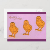 Pasgeborenen Paars Feestdagenkaart (Voorkant / Achterkant)