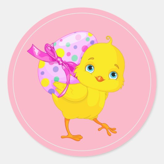 Pasgeborenen Ronde Sticker (Voorkant)