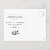 Pasgeborenen Verlichting Moderne Christelijke fami Feestdagenkaart (Achterkant)