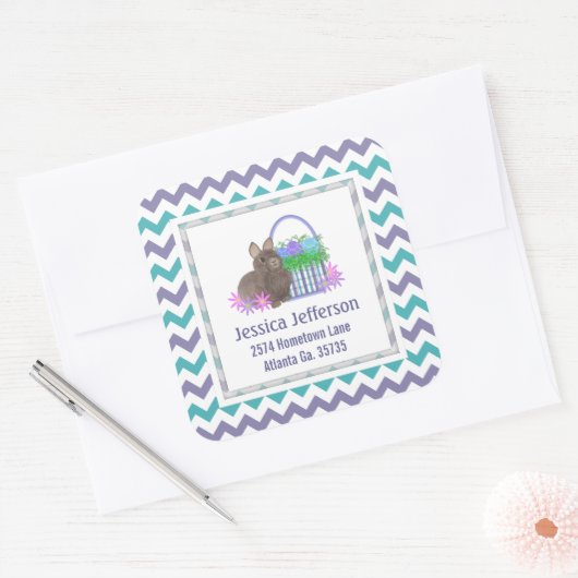 Pasgebundelaar en twitteraars vierkante sticker (Envelop)