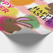 Pasgebundelde gekleurde eieren cadeaupapier (Hoek)