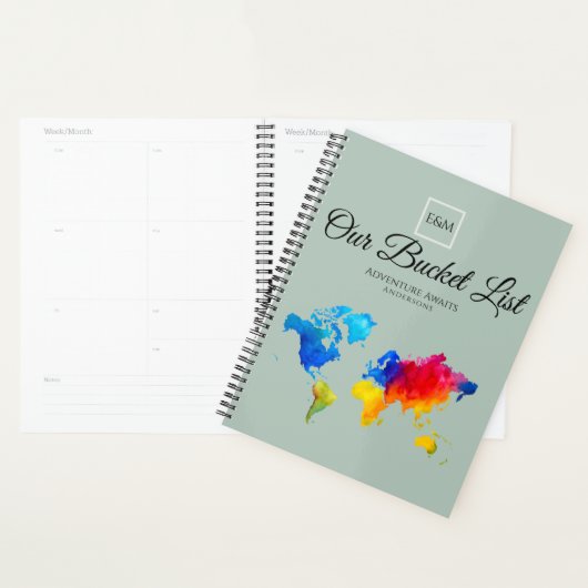 Pasgetrouwd EMMERLIJST Wereld Reis Kaart Thema Planner (Display)